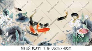 Tranh Cửu Ngư Hội Tụ TCA11, Hình Cá Chép Đẹp