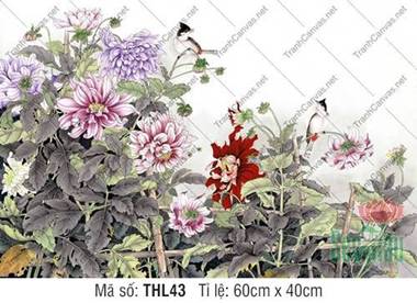 Tranh Chim Hoa THL43, Tranh Hoa Nghệ Thuật