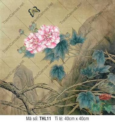 Tranh Hoa Cánh Bướm THL11, Tranh Hoa Kích Thước Lớn
