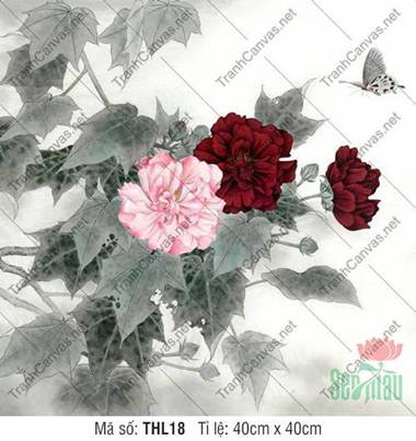 Tranh Hoa Cánh Bướm THL18, Bức Tranh Hình Bông Hoa