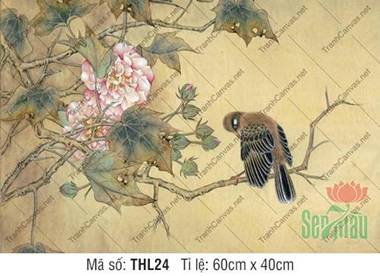 Tranh Hoa Và Chim THL24, Tranh Hoa Lá