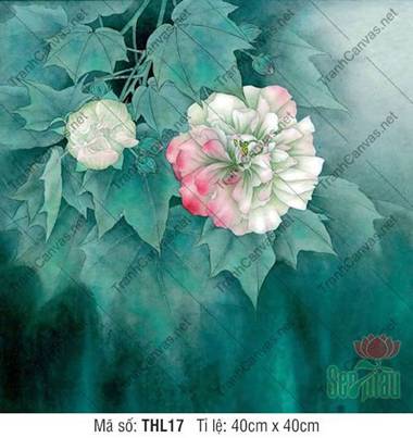 Tranh Vẽ Hoa Lá THL17, Tranh Hoa Treo Phòng Khách