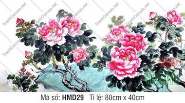 Tranh Hoa Mẫu Đơn Đẹp Nhất HMD29, Hình Hoa Mẫu Đơn