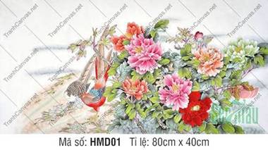Tranh Hoa Mẫu Đơn HMD01, Hình Hoa Mẫu Đơn Đẹp Nhất