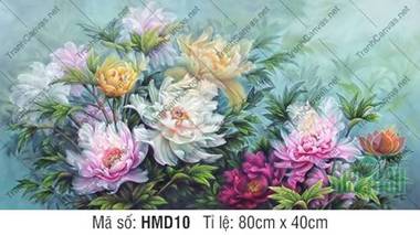 Tranh in Hoa Mẫu Đơn HMD10, Mẫu Tranh Hoa Mẫu Đơn