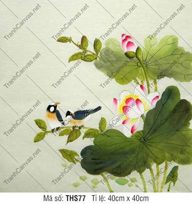 Hình Hoa Sen Nghệ Thuật THS77, Tranh Hoa Sen Đẹp