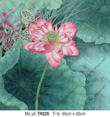 Hình Hoa Sen Trang Trí THS26, Hình Hoa Sen May Mắn
