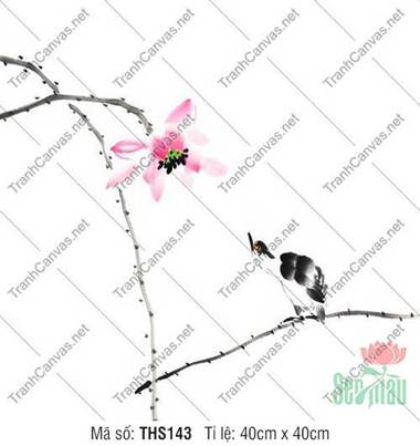 Mẫu Hình Hoa Sen Đẹp THS143, Tranh Hoa Sen Khổ Lớn