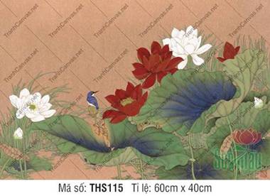 Tranh Hoa Sen Canvas THS115, Hình Hoa Sen Đẹp Nhất