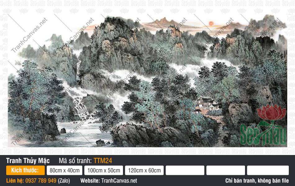 Khung Tranh Thủy Mặc TTM24, Tranh Thủy Mặc Núi Non, Tranh Thủy Mặc, Tranh Canvas Treo Phòng Khách Khung Tranh Thủy Mặc TTM24, Tranh Thủy Mặc Núi Non, Tranh Thủy Mặc, Tranh Canvas Treo Phòng Khách