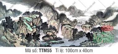 Mua Tranh Thủy Mặc TTM55, Tranh Thủy Mặc Phong Cảnh
