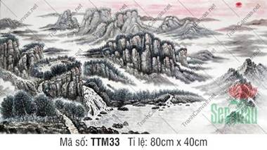 Tranh Thủy Mặc Đẹp Nhất TTM33, Tranh Thủy Mặc