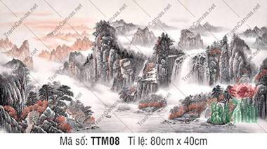 Tranh Thủy Mặc Phong Cảnh TTM08, Tranh Thủy Mặc Đẹp