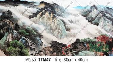 Tranh Tường Thủy Mặc TTM47, Tranh Thủy Mặc Khổ Lớn