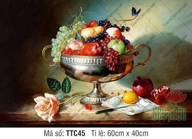 Tranh Tĩnh Vật Khổ Lớn TTC45, Tranh In Tĩnh Vật Đẹp