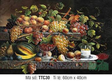 Tranh Tĩnh Vật Màu Đơn Giản TTC30, Tranh Tĩnh Vật