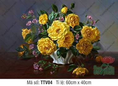 Tranh Tĩnh Vật Hoa TTV04, Tranh Tĩnh Vật Trang Trí