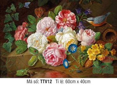 Tranh Tĩnh Vật Kích Thước Lớn TTV12, Tranh Tĩnh Vật